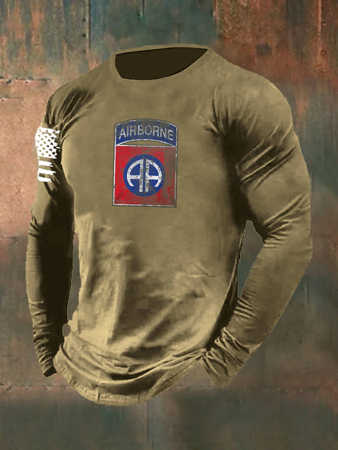 Men's Airborne Pattern Long Sleeve T-Shirt