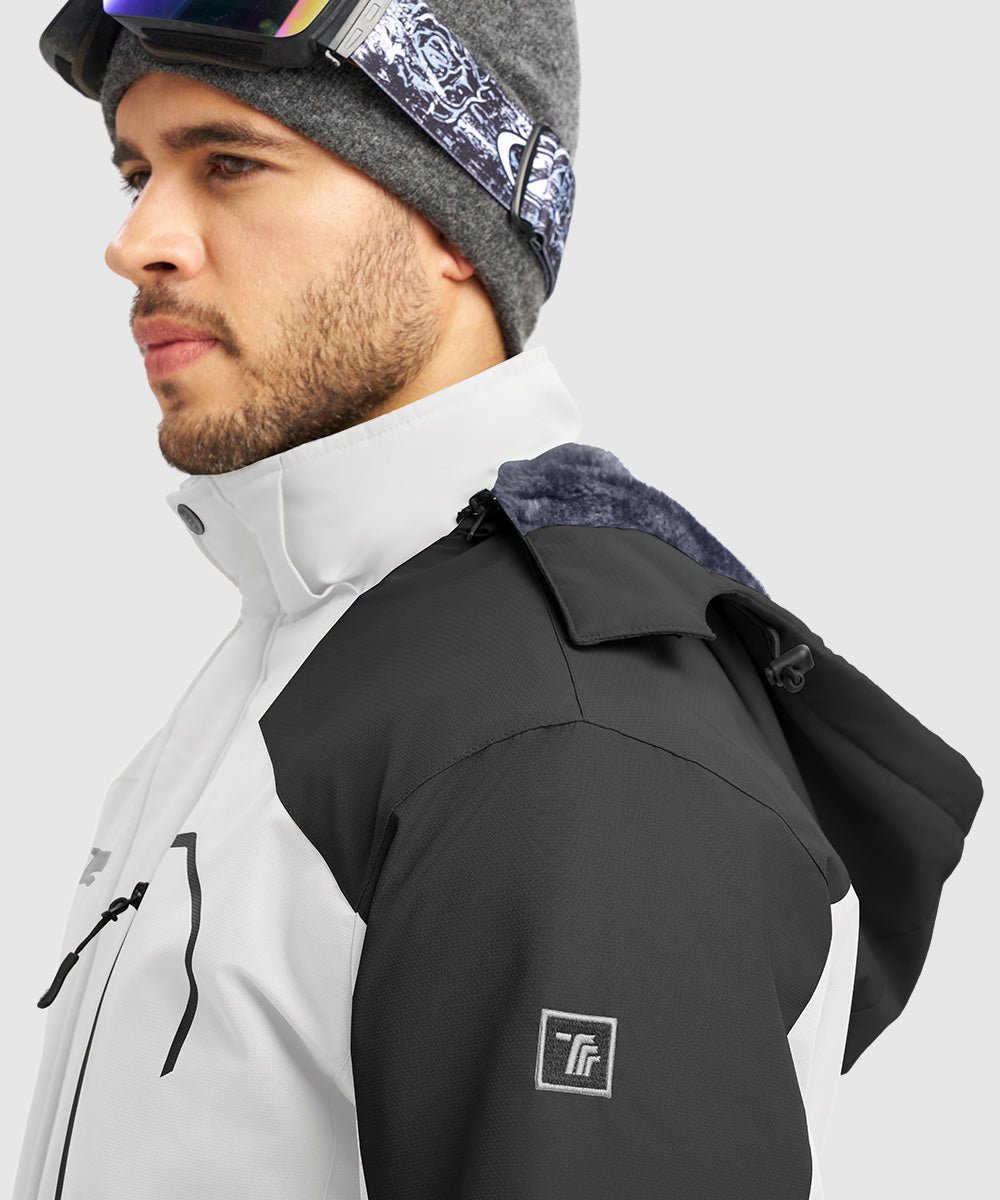 Men's Water Resistant Skiing Windbreaker Hooded Jacket