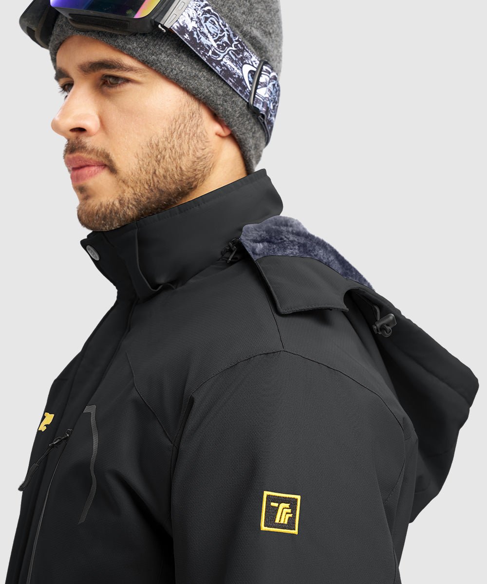 Men's Water Resistant Skiing Windbreaker Hooded Jacket