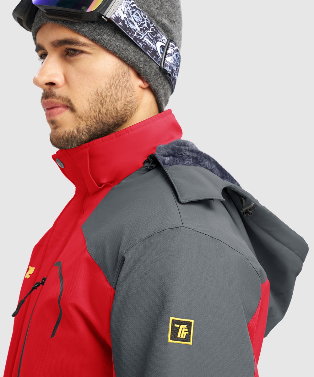 Men's Water Resistant Skiing Windbreaker Hooded Jacket