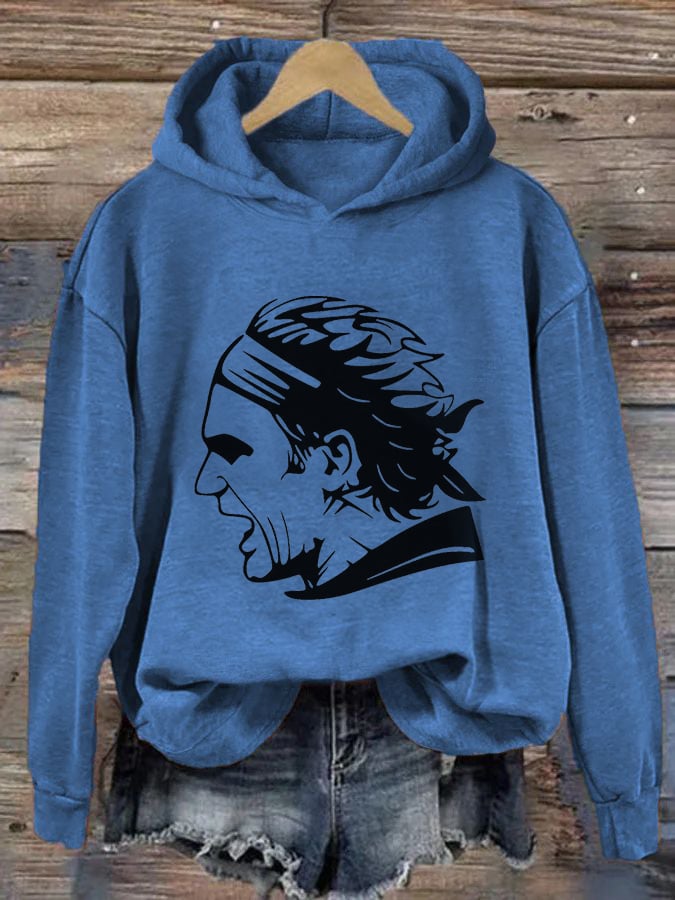 Women's Tennis Legend Rafa Print Hoodie