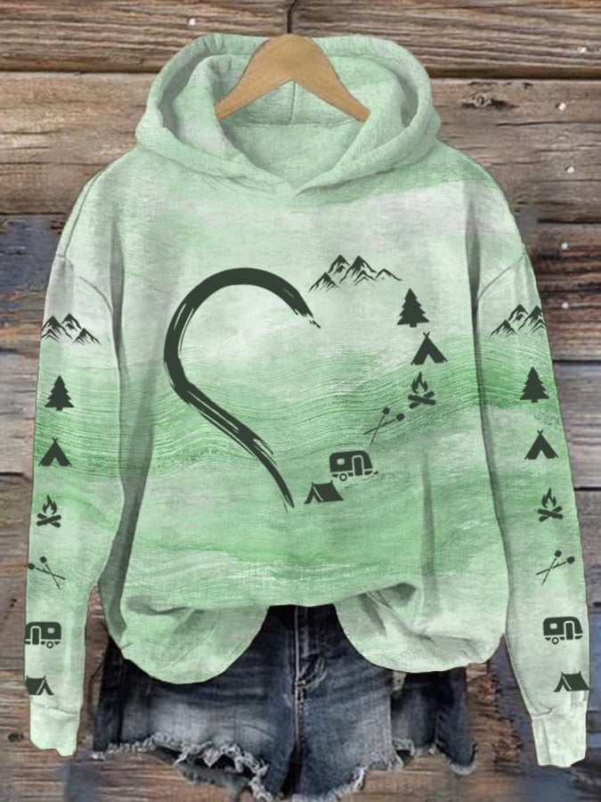 Women's Hiking Print Hoodie