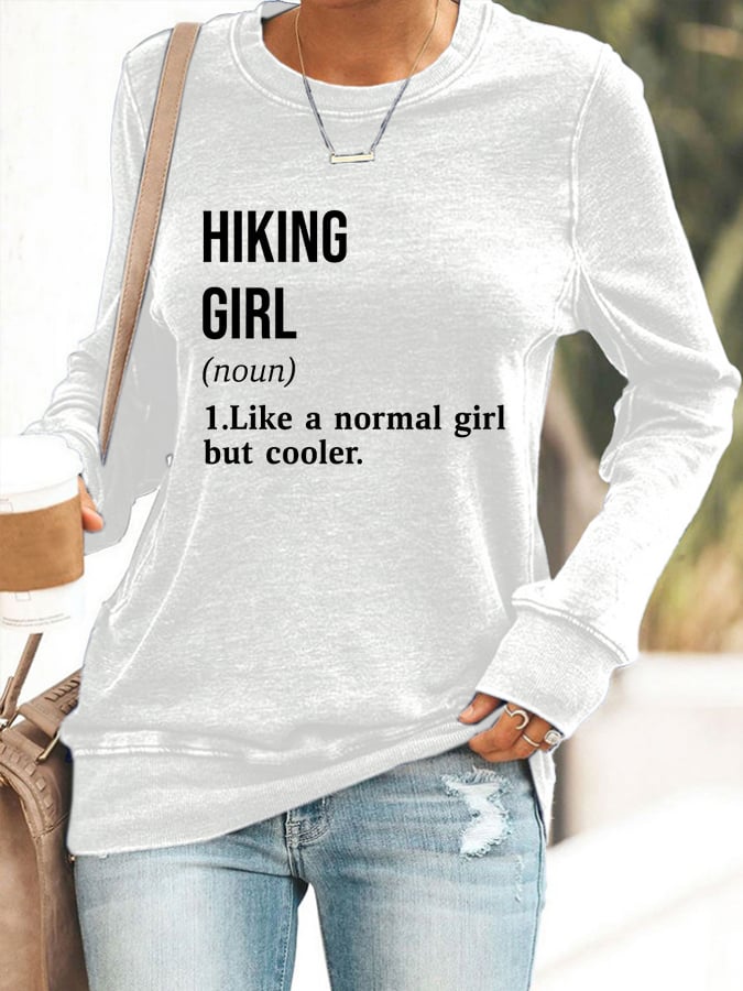 Women's Hiking Girls Printed Casual Sweatshirt