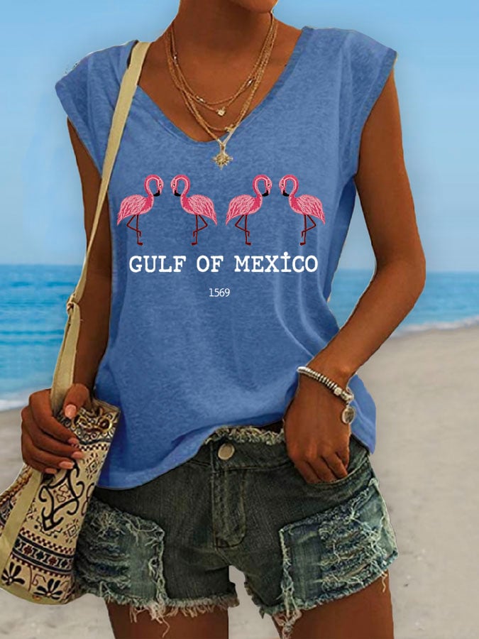 Women's Gulf Of Mexico Print Tank Top