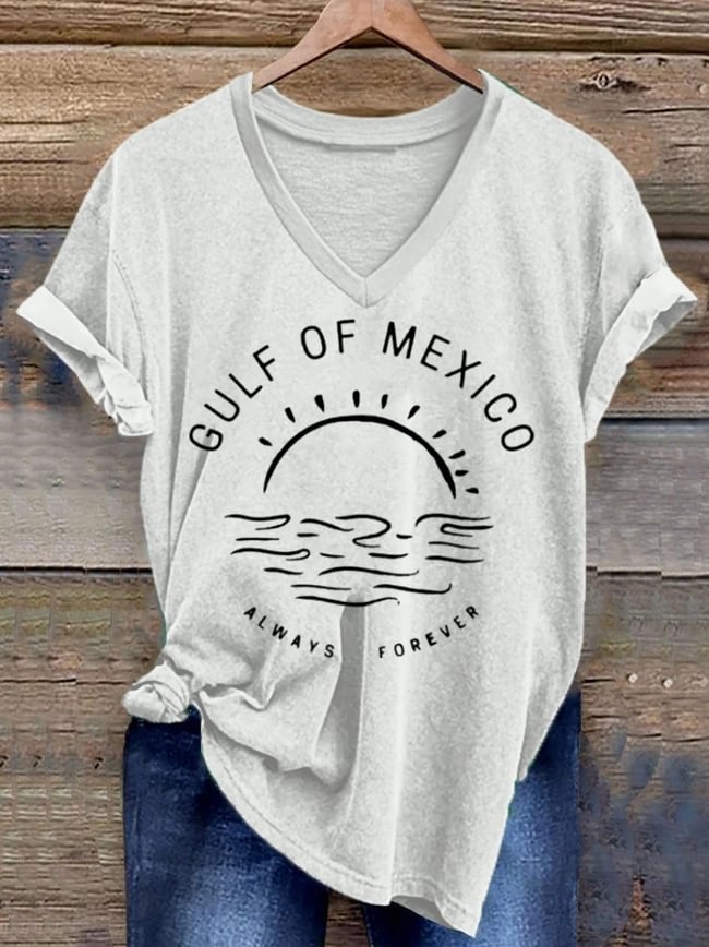 Women's Forever Gulf of Mexico Printed Short-Sleeved T-Shirt