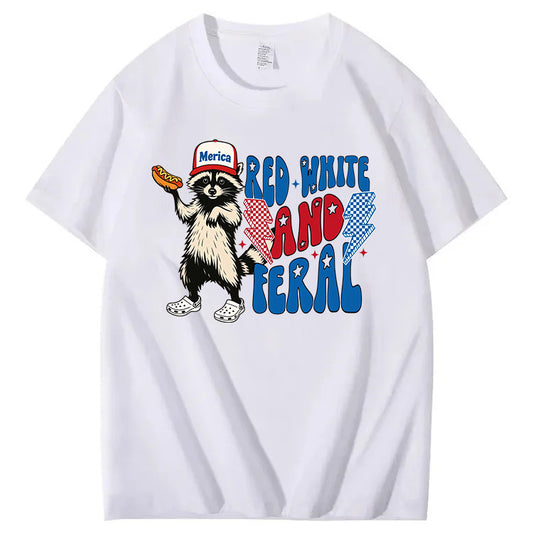 Red White And Feral T-Shirt