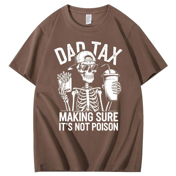 Cool Dad Tax Pattern Print 100%Cotton T-Shirt