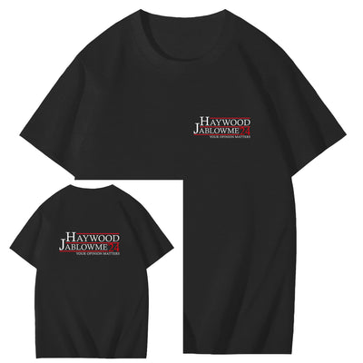 Haywood Jablowme'24 Your Opinion Matters Funny Adoult Art Pattern Print T-Shirt