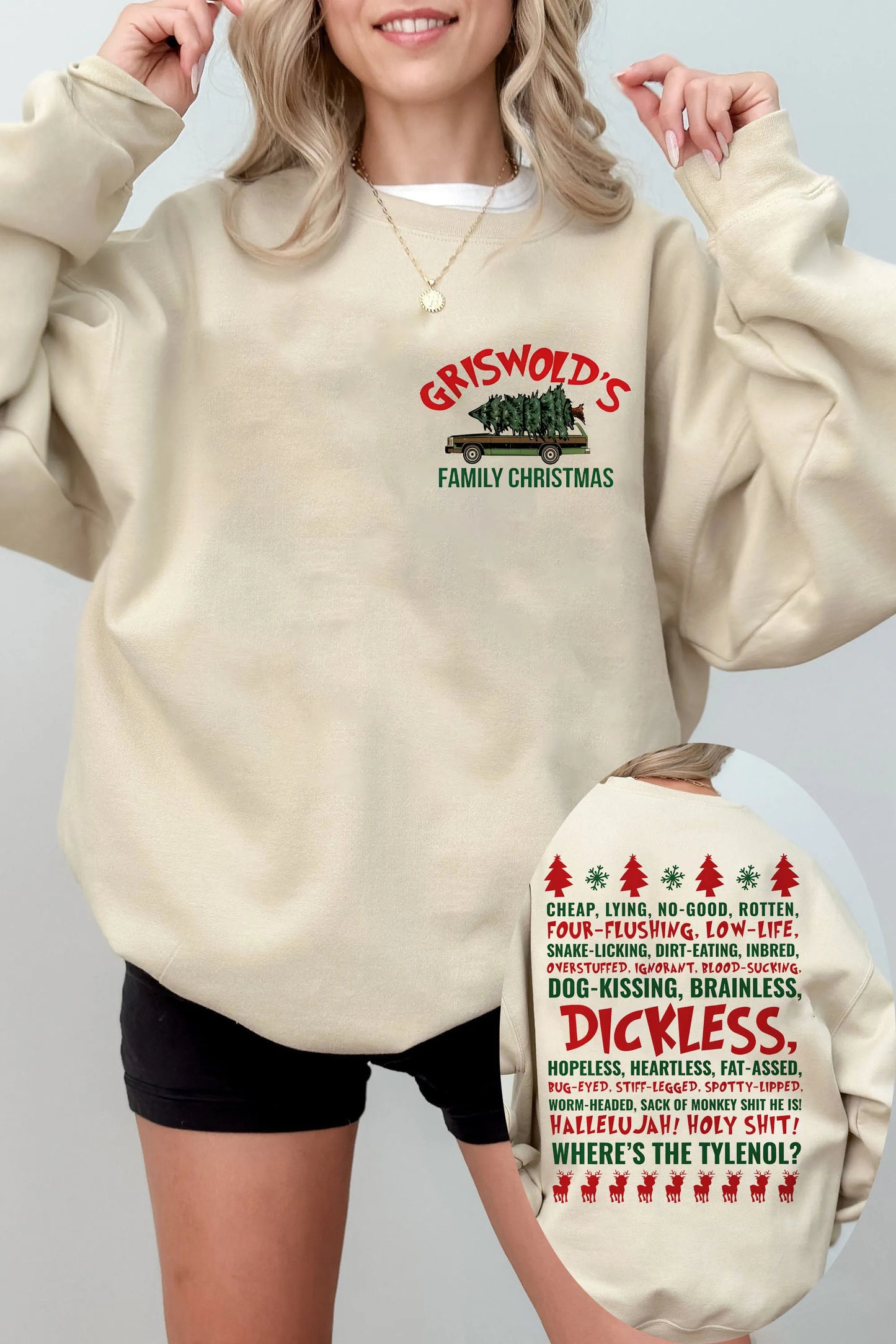 Funny Christmas Sweatshirt Griswold’s National Lampoon’s Christmas Vacation Dickless 2 sides