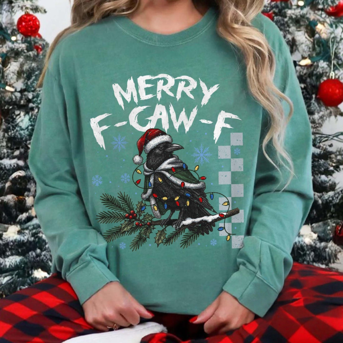 Funny Christmas Sweatshirt F-CAW-F