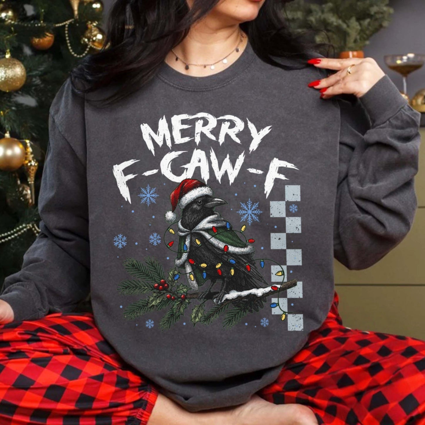 Funny Christmas Sweatshirt F-CAW-F