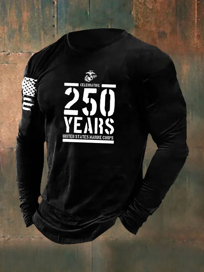 Men's 250 Years Pattern Long Sleeve T-Shirt
