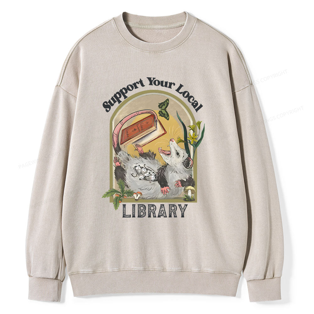 Library Readers Make Leaders Jersey Short Sleeve Tee  Unisex Washed Sweatshirt