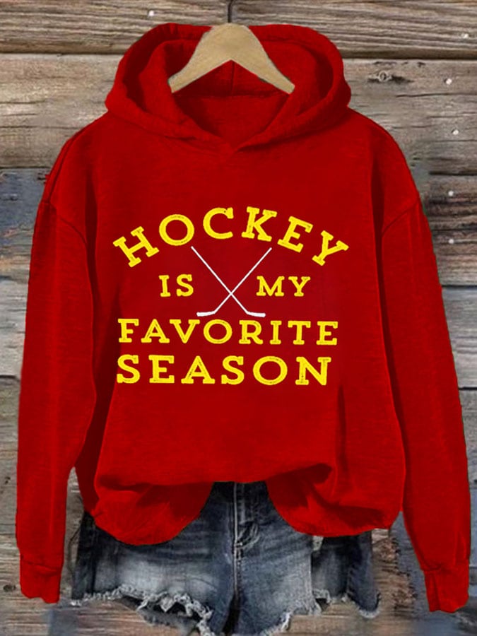Women's Hockey Is My Favourite Season Print Casual Sweatshirt