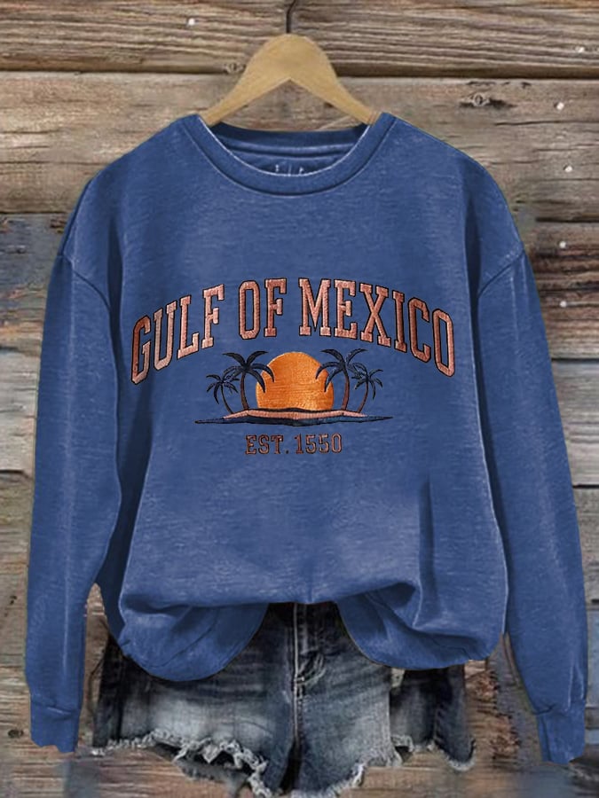 Women'S Gulf Of Mexico Print Sweatshirt