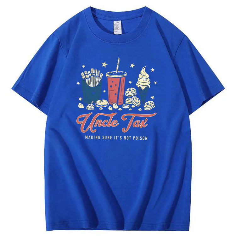 Uncle Tax Pattern Print T-Shirt