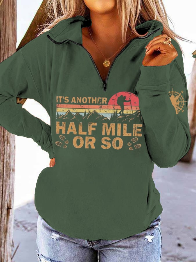 Women's Not All Who Wander Are Lost Hiking Print Long Sleeve Sweatshirt