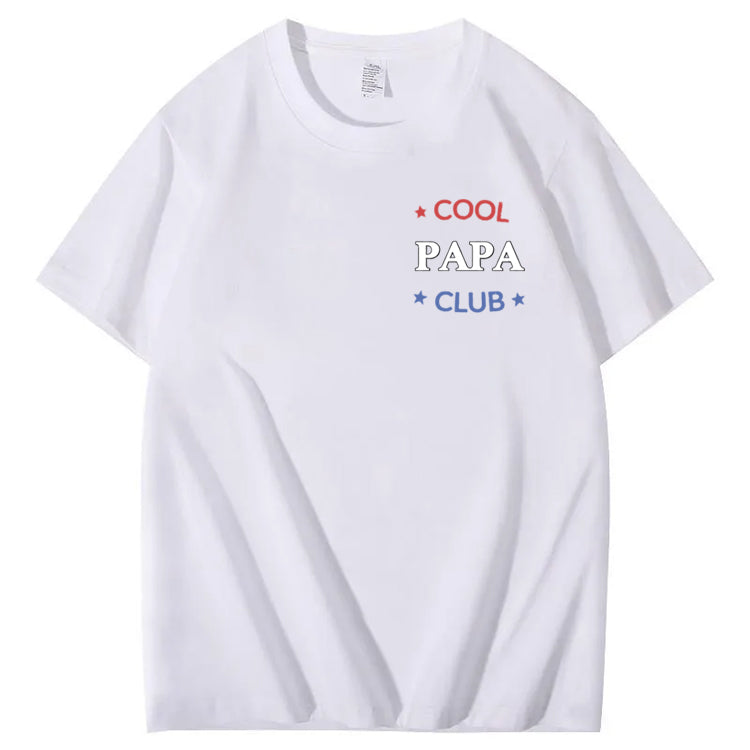 Cool Papa Club The Man The Myth The Bad Influence Art Pattern Print T-Shirt