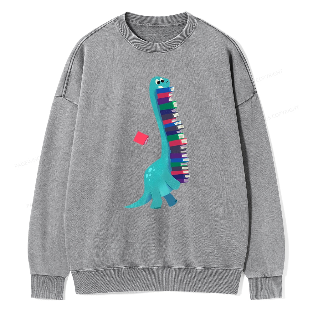 Book Dinosaurs Unisex Washed Sweatshirt