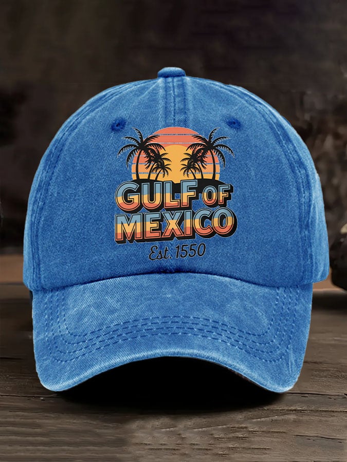 Gulf Of Mexico Printed Baseball Cap