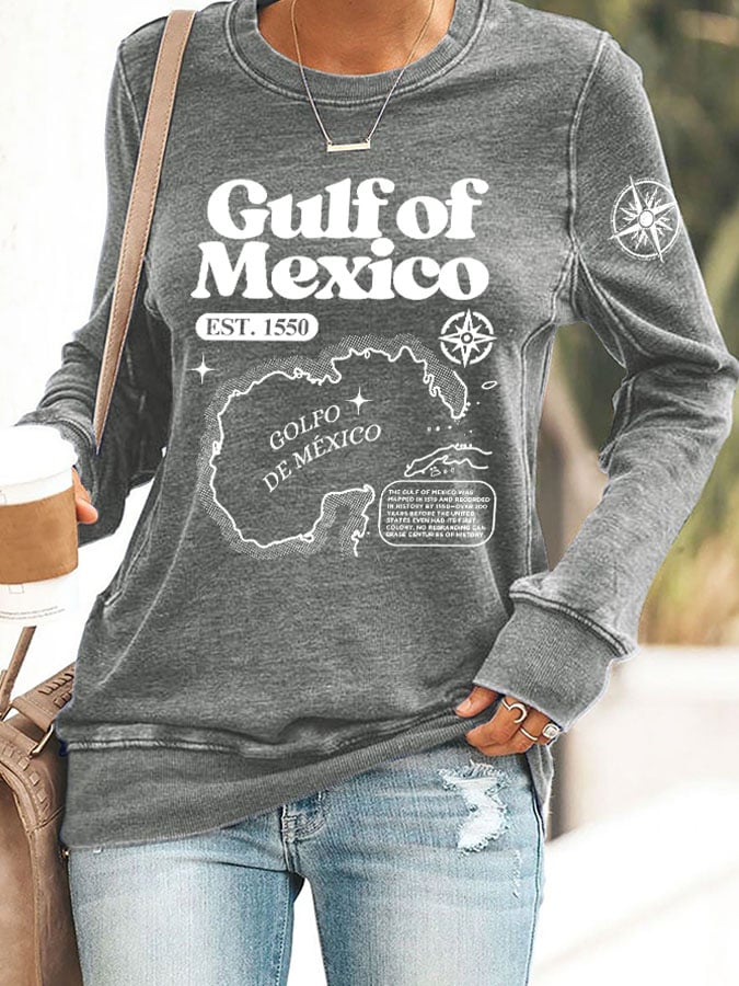 Women's Gulf Of Mexico Print Sweatshirt