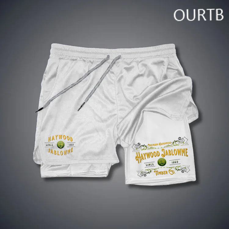 Haywood Jablowme Since 1869 Timber Co Funny Art Print Shorts Pants