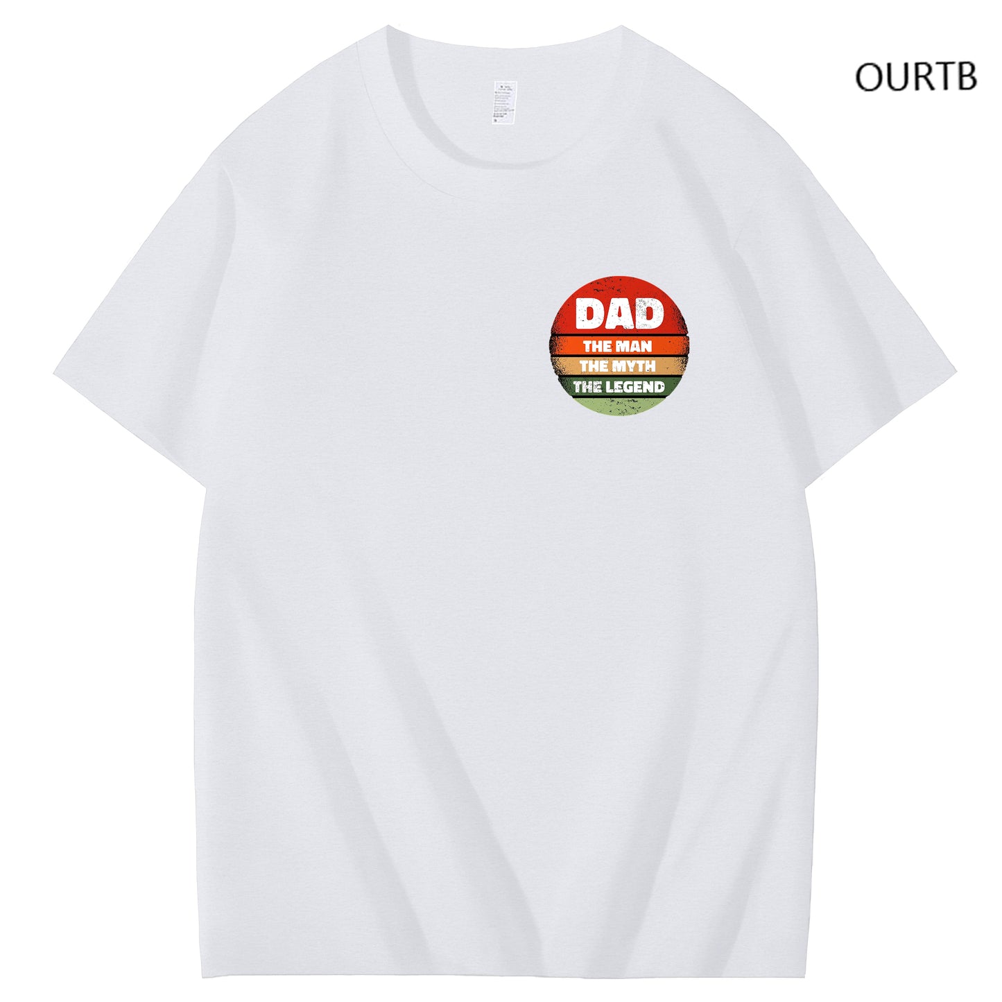 Dad The Man The Myth The Legend Funny Adult Couple Art Pattern Print T-Shirt