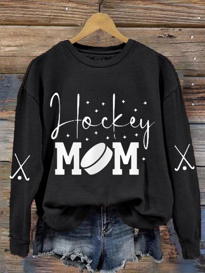 Women's Hockey Mom Hockey Gameday Casual Sweatshirt
