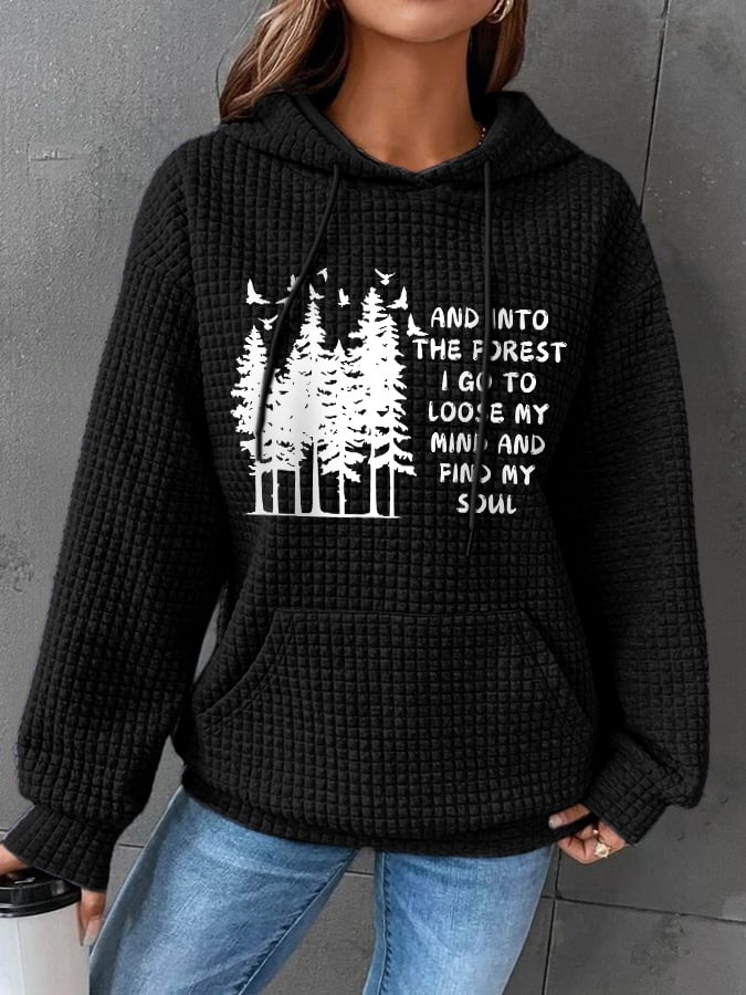 Retro Hiking Outdoors Camping And Into The Forest I Go To Lose My Mind And Find My Soul Print Hoodie