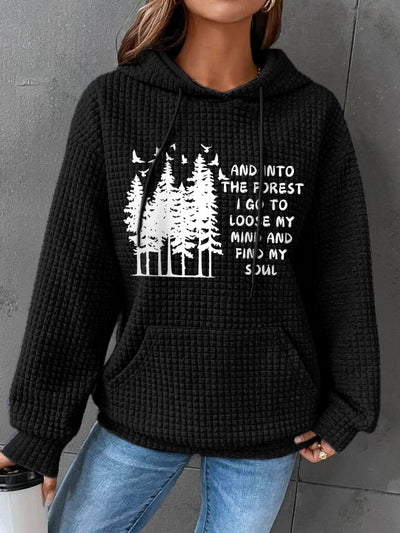 Retro Hiking Outdoors Camping And Into The Forest I Go To Lose My Mind And Find My Soul Print Hoodie