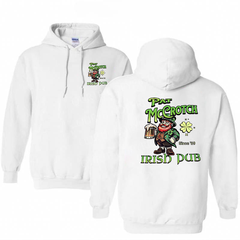 St. Patrick's Day Pub Pattern Printed Classics Hooded Sweatshirt