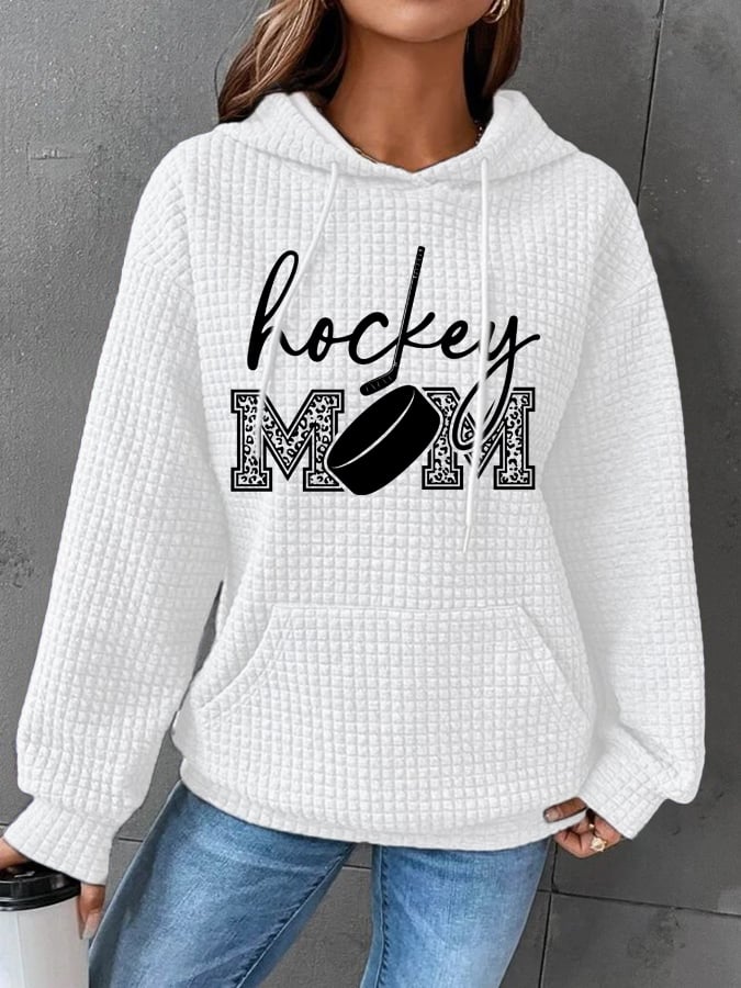 Women's Hockey Mom Print Casual Sweatshirt
