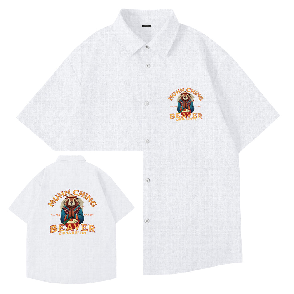 Muhn Ching All You Can Eat Beaver China Buffet Art Print Shirt