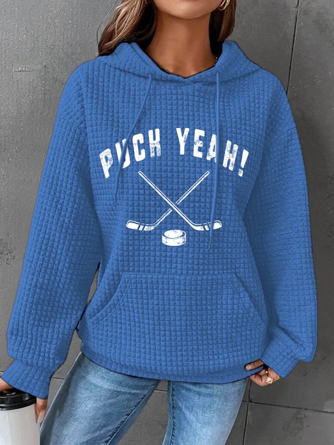 Women's Puck Yeah Print Casual Sweatshirt