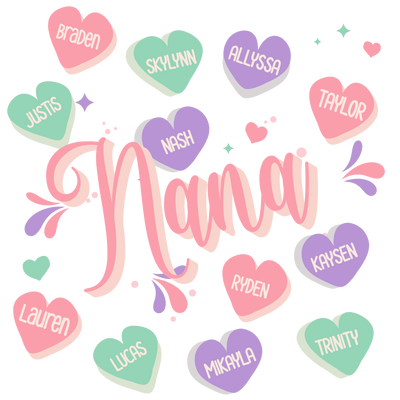 Make a Hoodie for Grandma (or Nana) with all the Grandkids' names.