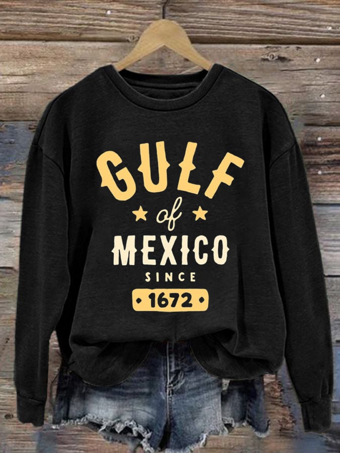 Women'S Gulf of Mexico Printed Round Neck Sweatshirt