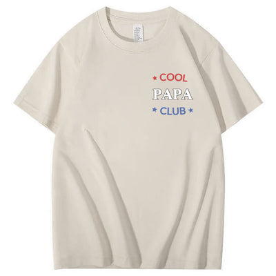 Cool Papa Club The Man The Myth The Bad Influence Art Pattern Print T-Shirt
