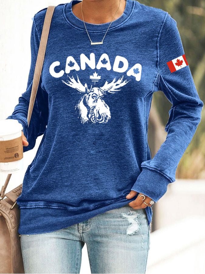 Women's Canada Print Sweatshirt