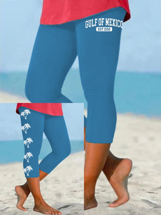 Women's Gulf Of Mexico Print Casual Leggings