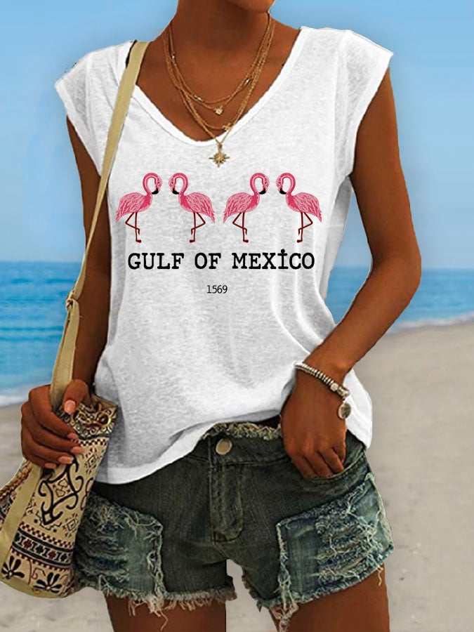 Women's Gulf Of Mexico Print Tank Top