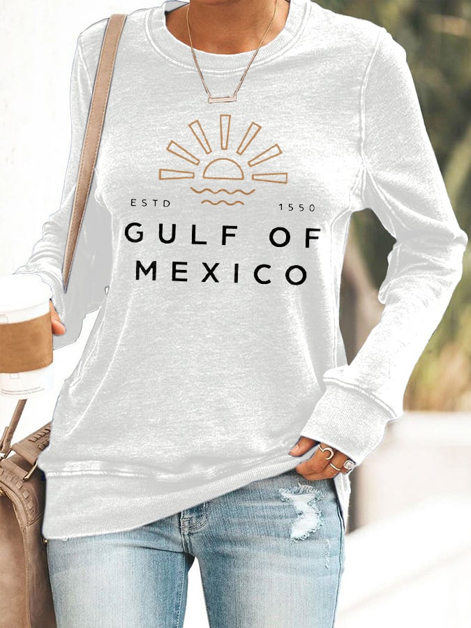 Women'S Gulf Of Mexico Print Sweatshirt