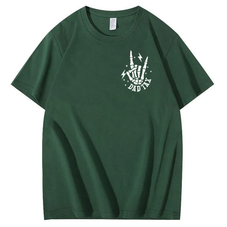 Funny Dad Tax Pattern Print 100% Cotton T-Shirt