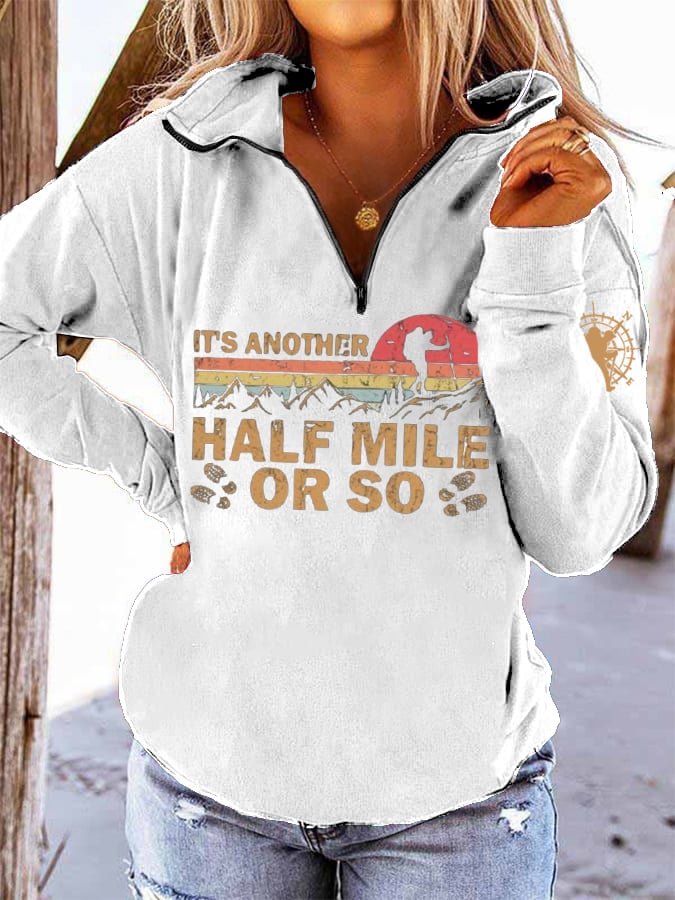 Women's Not All Who Wander Are Lost Hiking Print Long Sleeve Sweatshirt