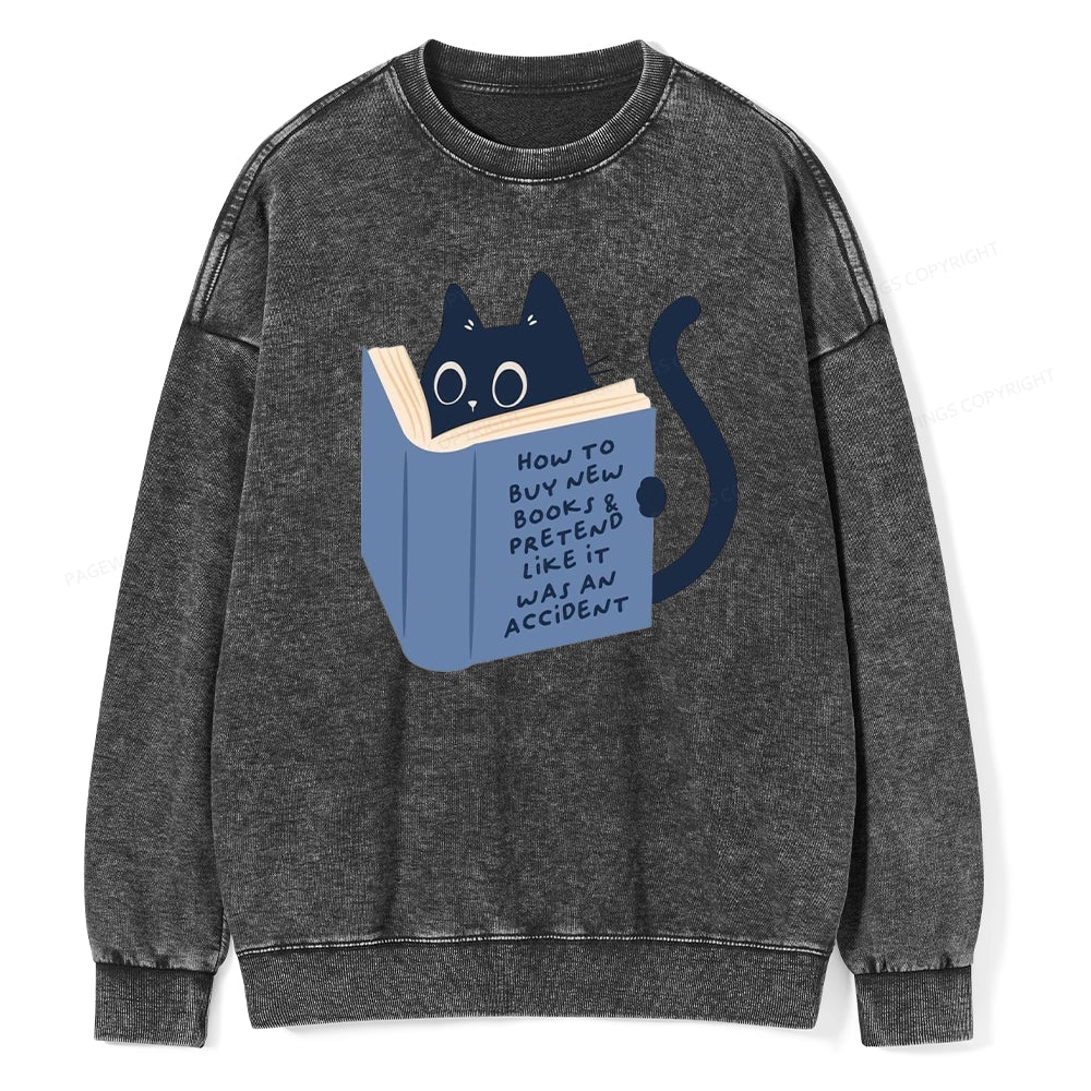 How To Buy New Books Unisex Washed Sweatshirt