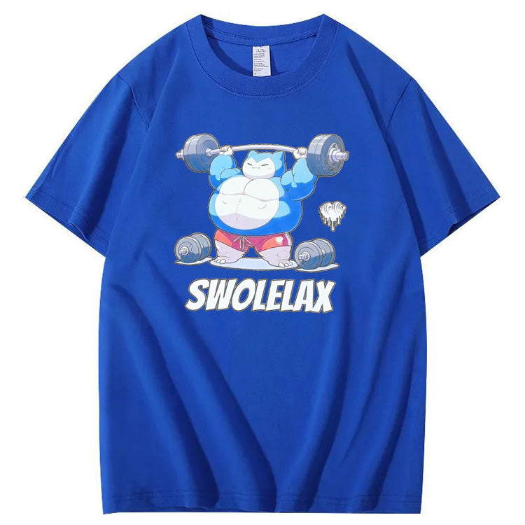 Swolelax Pattern Print Crew Neck T-Shirt
