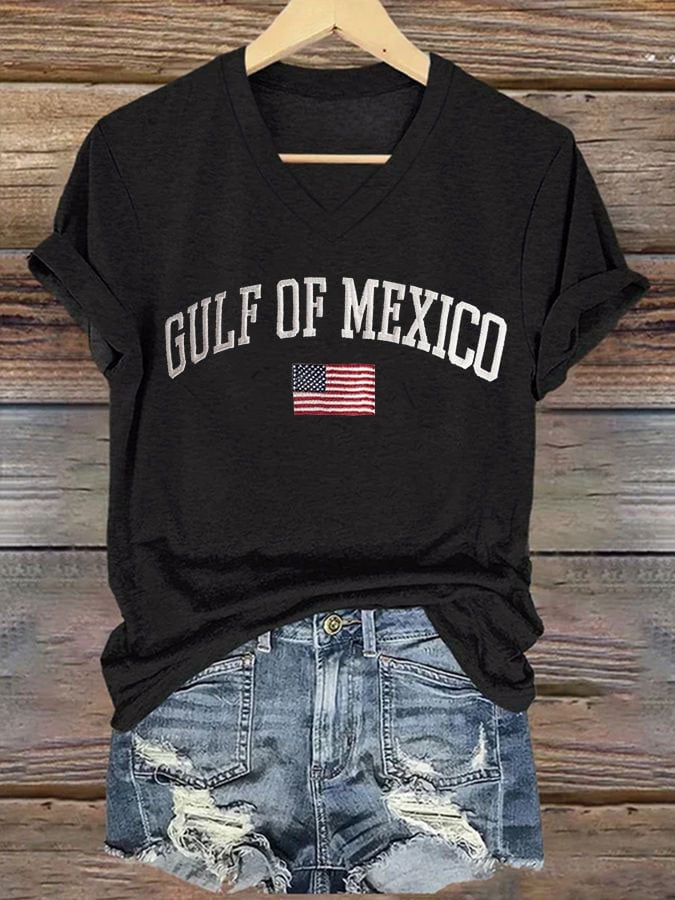 Women's Retro Gulf Of Mexico Print T-Shirt