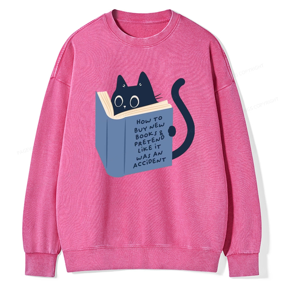 How To Buy New Books Unisex Washed Sweatshirt