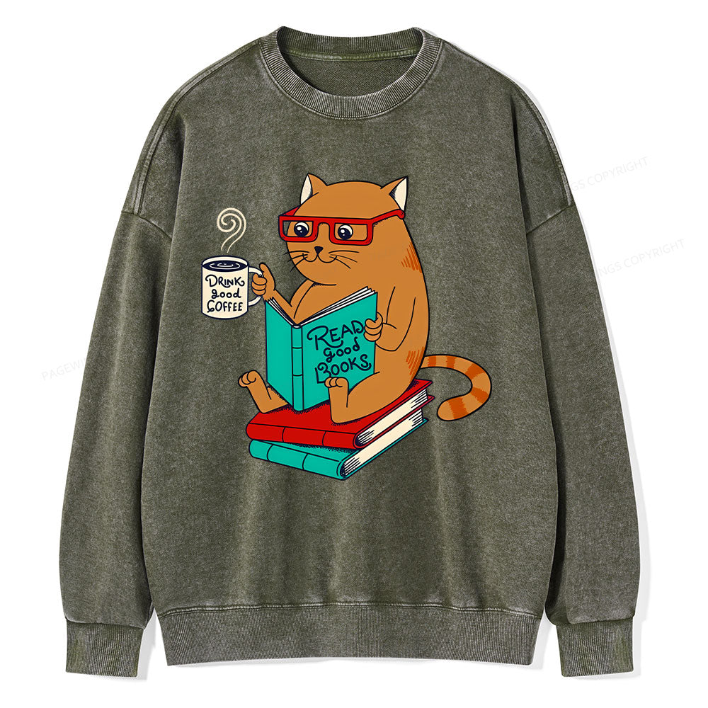 Read Good Books Unisex Washed Sweatshirt