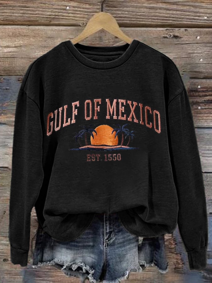 Women'S Gulf Of Mexico Print Sweatshirt