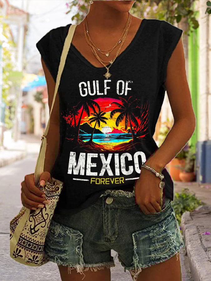 Women's Gulf Of Mexico Print Casual Vest